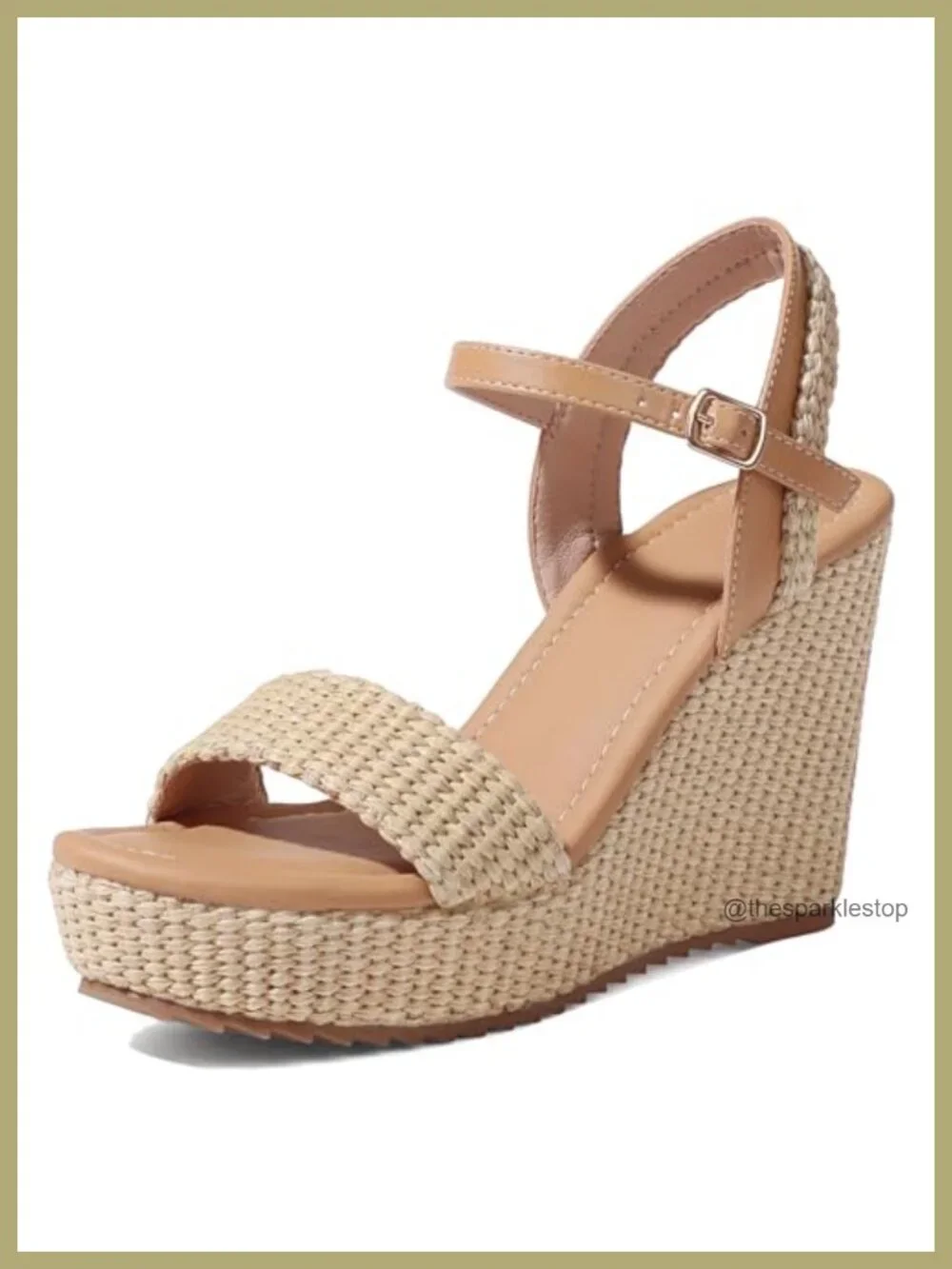 Women's Espadrille Wedge Sandals Open Toe Platform Jute Heels